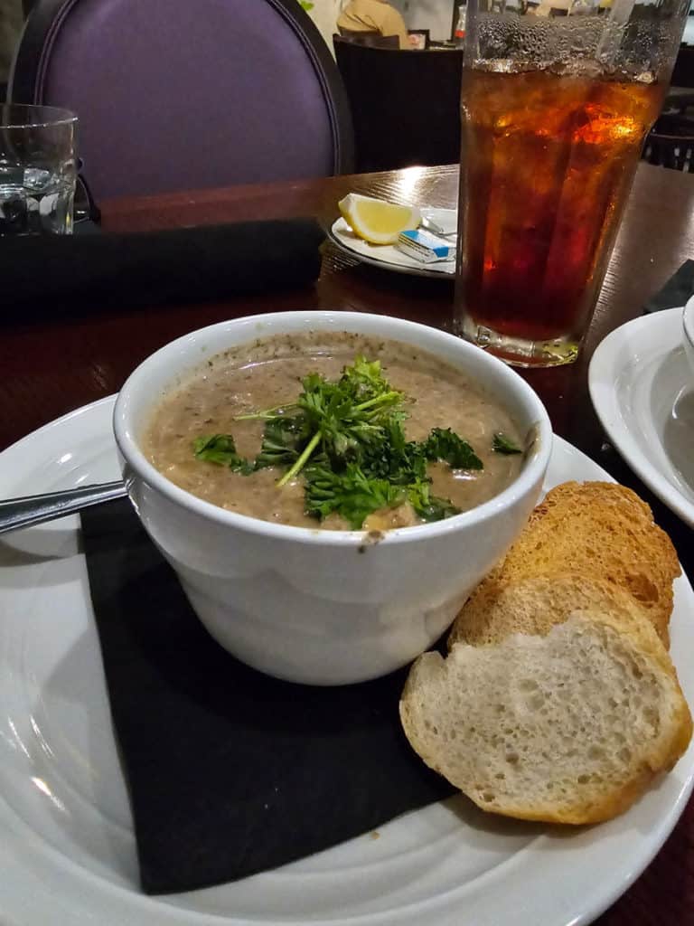 Mushroom Soup at Eden Restaurant