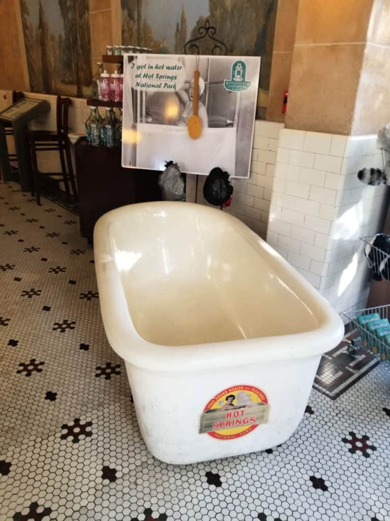 Bath tub in the Hot Springs Visitor Center