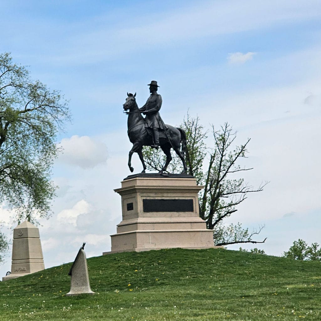 Equestrian Statue of Major General Winfield Scott Hancock in Gettysburg National Military Park