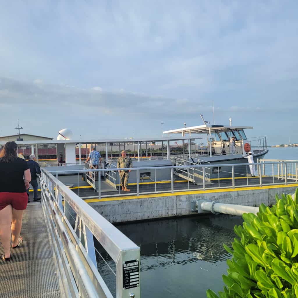 Getting on the Ferry to the USS Arizona