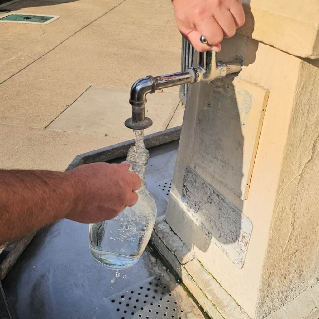 Getting water at Hot Springs National Park