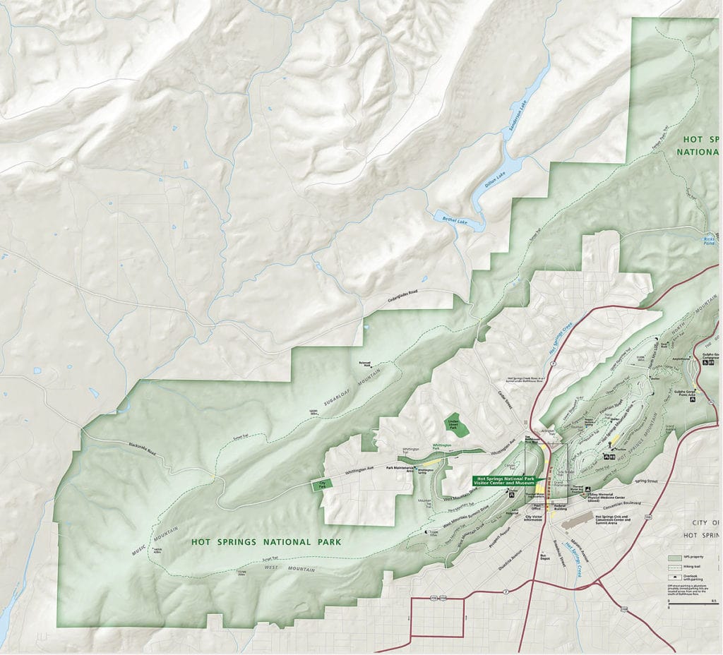 Hot Springs National Park Map