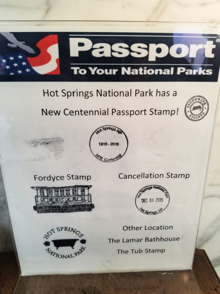Hot Springs National Park Passport Stamps