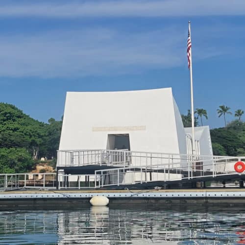 USSS Arizona Memorial at Pearl Harbor in Hawaii