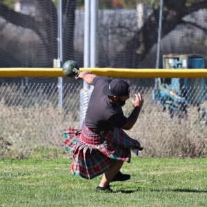 Weight for Distance event at the Yosemite Celtic Festival and Highland Games