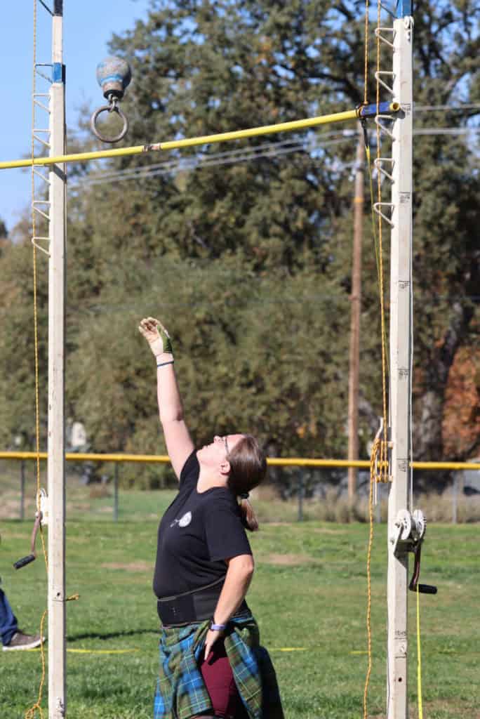 Weight over the Bar event at the Yosemite Celtic Festival and Highland Games