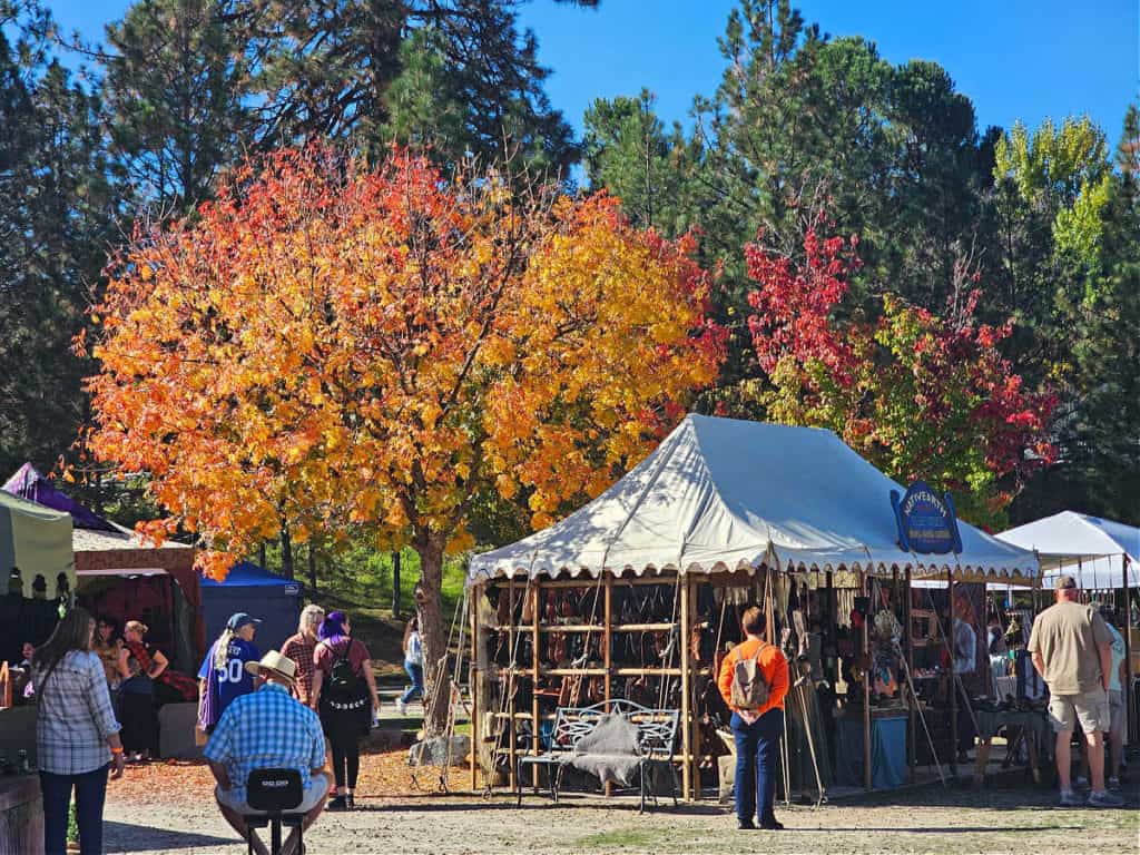 vendors at the Yosemite Cletic Festival and Highland Games