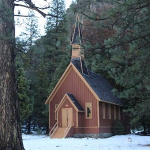 Yosemite Church in the Winter