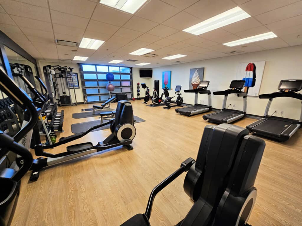 24 hour fitness center at The Lodge Gulf State Park