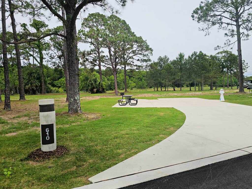 Campsite 610 at RV Resort at Gulf State Park