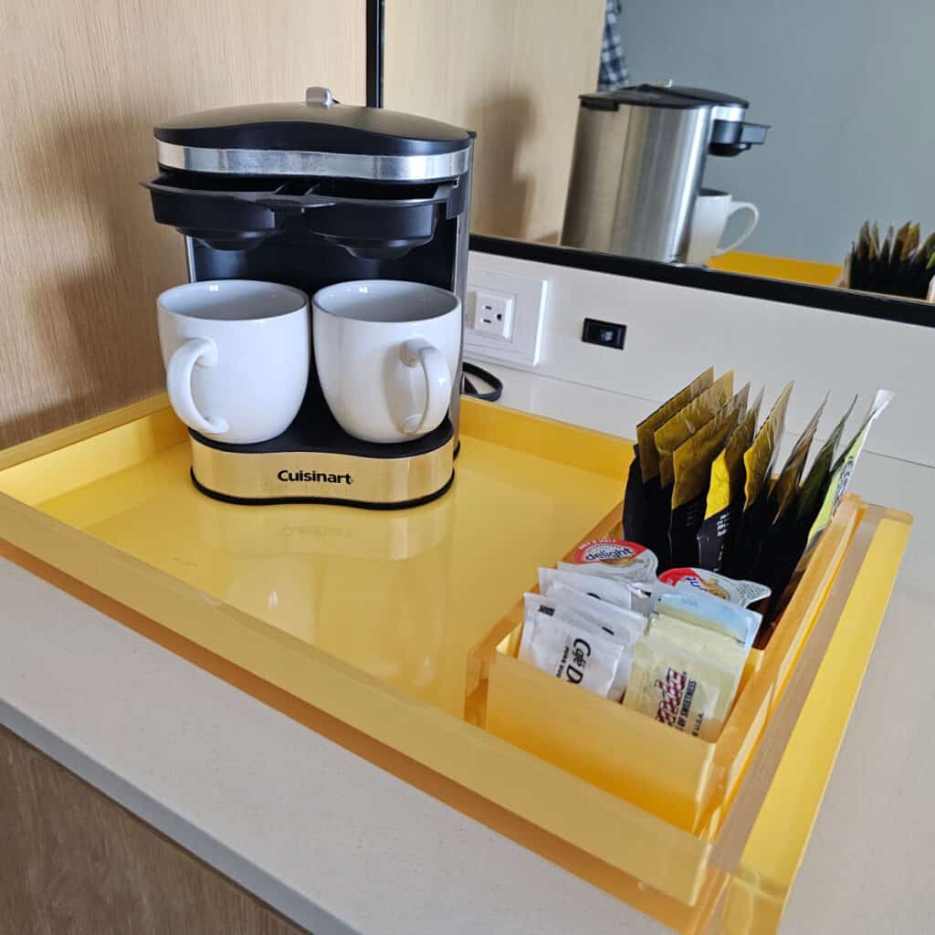 In-room coffee maker at The Lodge Gulf State Park