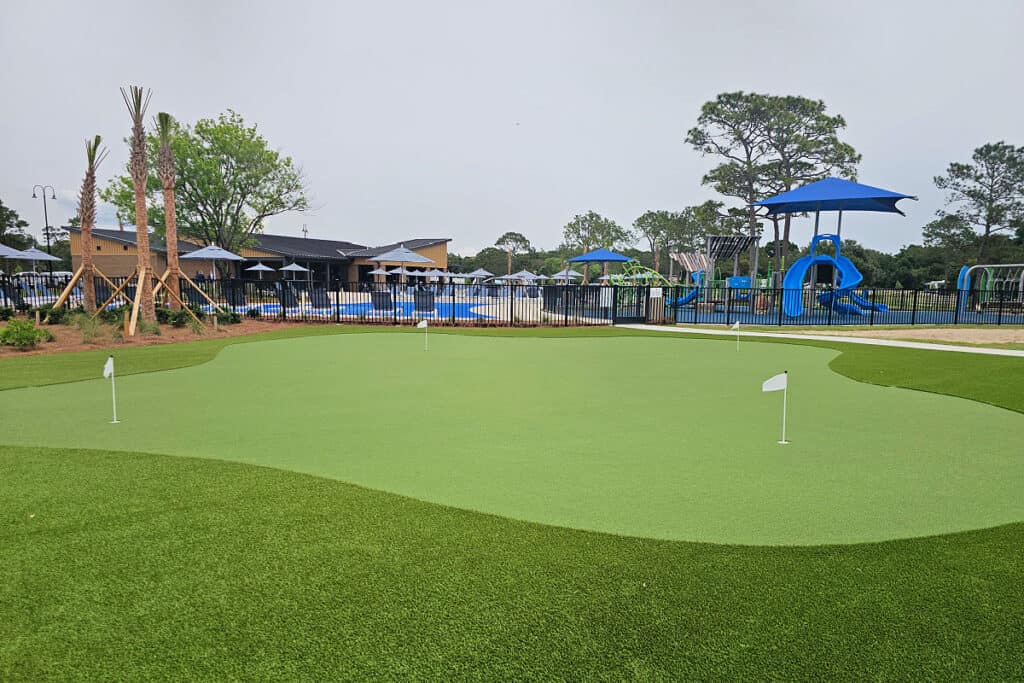 Putting Green and pol at RV Resort at Gulf State Park