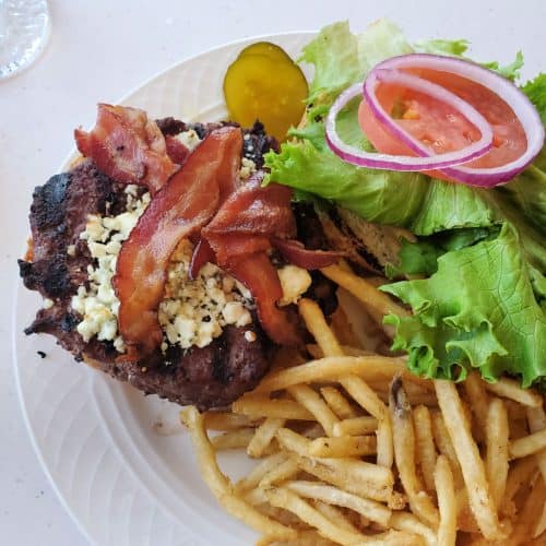 Western Bison Burger at Mammoth Dining Room